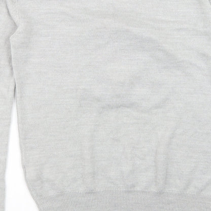 Primark Womens Grey Animal Print  Pullover Sweatshirt Size 6  - CHRISMTAS