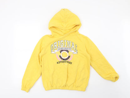 H&M Girls Yellow   Pullover Hoodie Size 11-12 Years  - Original Championships Edinburgh