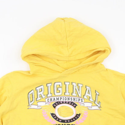 H&M Girls Yellow   Pullover Hoodie Size 11-12 Years  - Original Championships Edinburgh