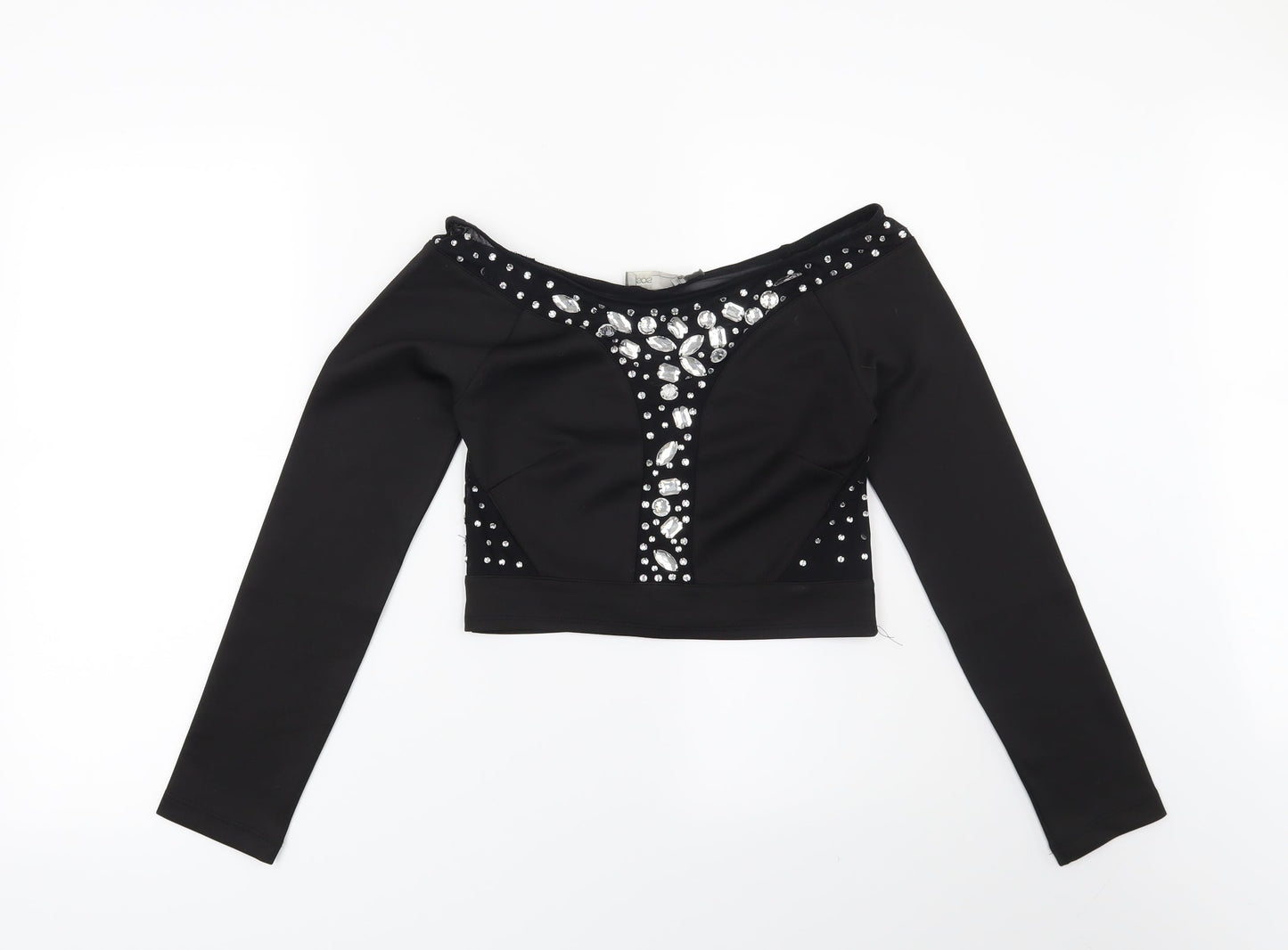 Womens UK Size 10 ASOS Black Basic Blouse