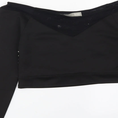 Womens UK Size 10 ASOS Black Basic Blouse