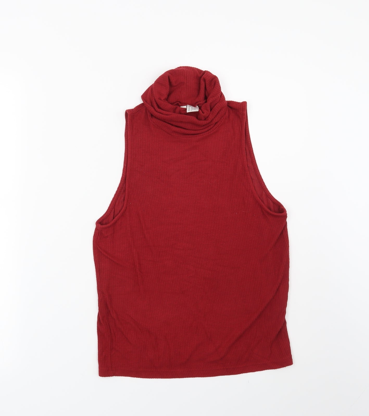 Womens UK Size M H&M Red Basic Blouse