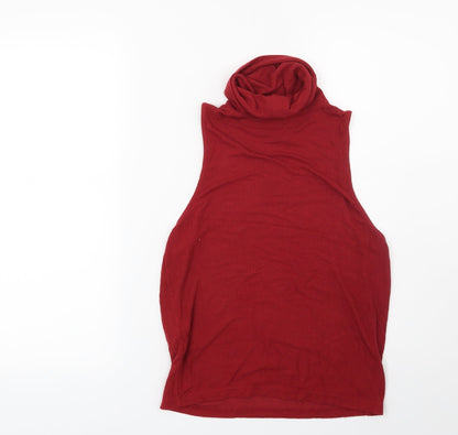 Womens UK Size M H&M Red Basic Blouse