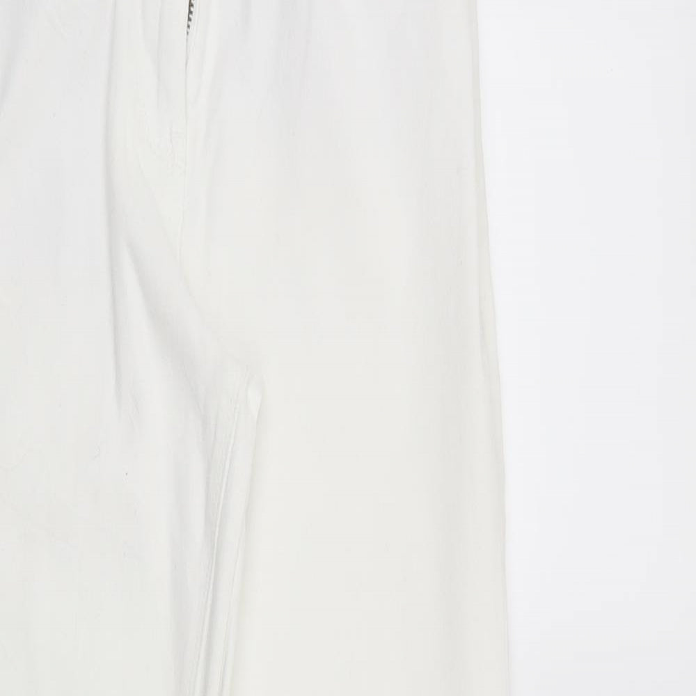 M&Co Womens White   Straight Jeans Size 10 L30 in