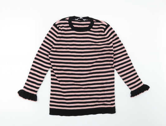 Red Herring Womens Pink Striped  Pullover Jumper Size 14
