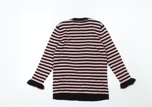 Red Herring Womens Pink Striped  Pullover Jumper Size 14