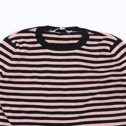 Red Herring Womens Pink Striped  Pullover Jumper Size 14