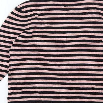 Red Herring Womens Pink Striped  Pullover Jumper Size 14