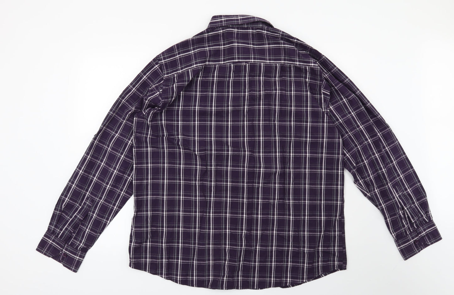 Mens UK Size XL Cedar Wood State Purple  Button-Up Long Sleeve Casual Shirt