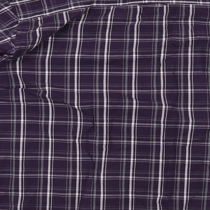 Mens UK Size XL Cedar Wood State Purple  Button-Up Long Sleeve Casual Shirt
