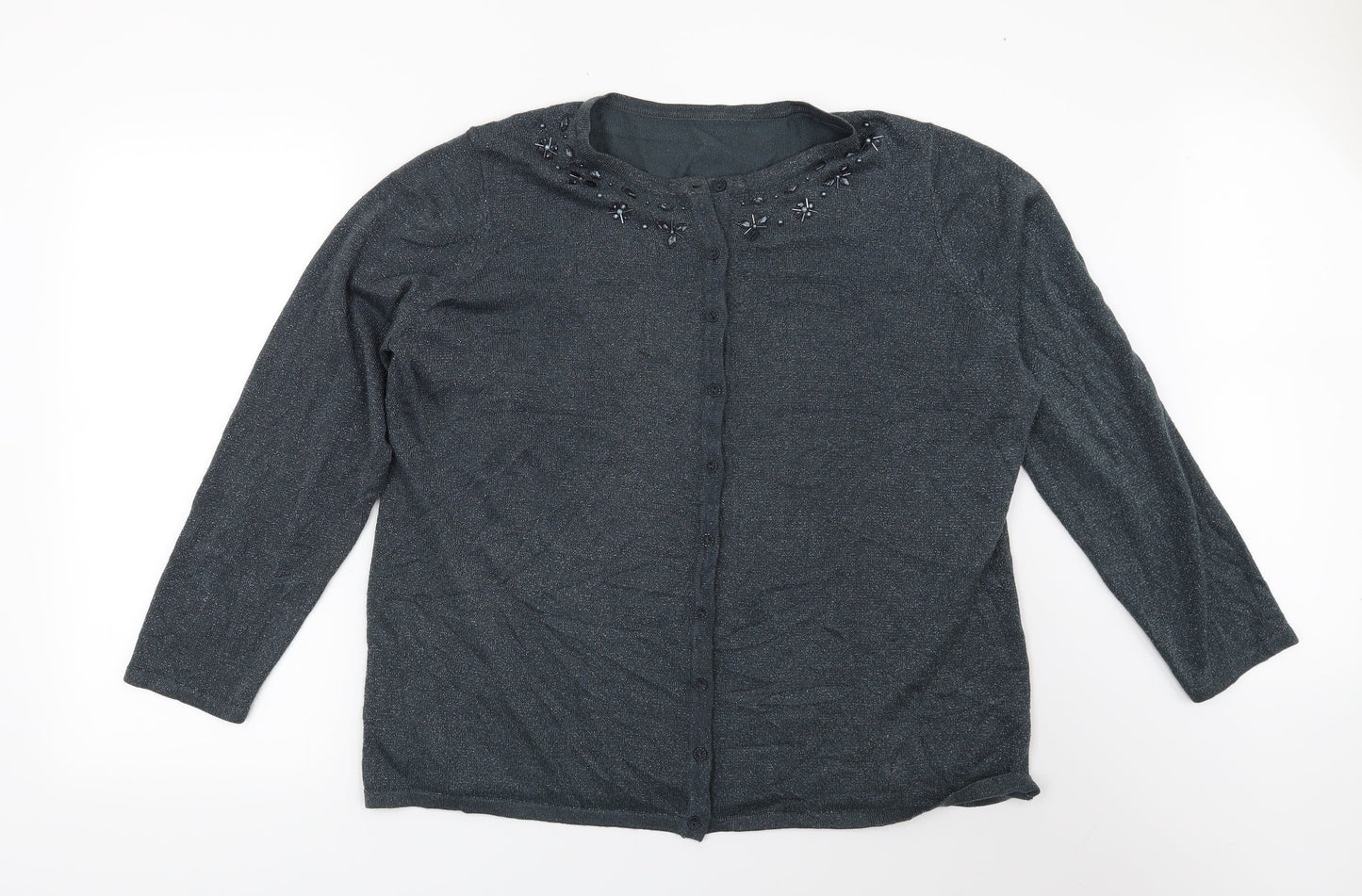 Preworn Womens Blue   Cardigan Jumper Size L