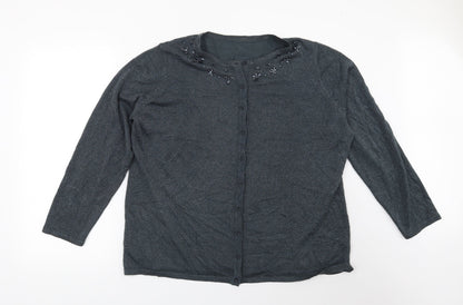 Preworn Womens Blue   Cardigan Jumper Size L