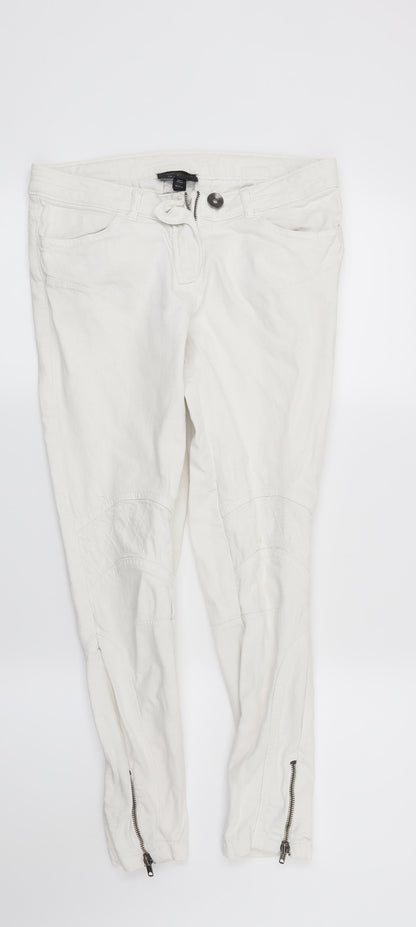 Topshop Womens White   Skinny Jeans Size 8 L25 in