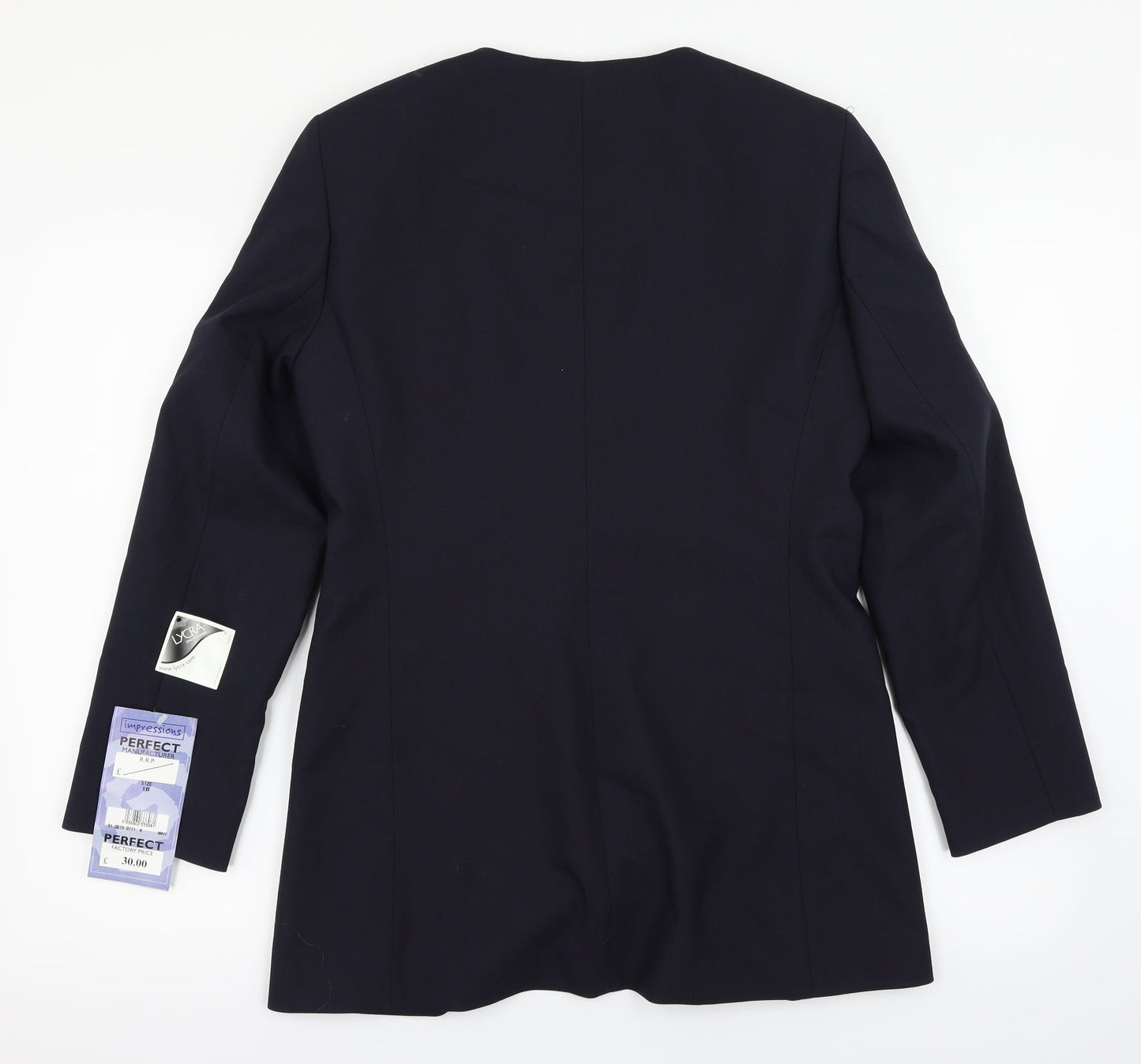 Impressions Womens Blue   Jacket Suit Jacket Size 10
