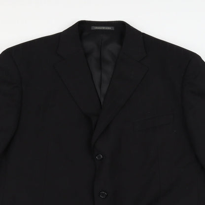 Mens UK Size 46 Greenwoods Regular Black Suit Jacket