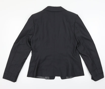 George Womens Grey Striped  Jacket Suit Jacket Size 14
