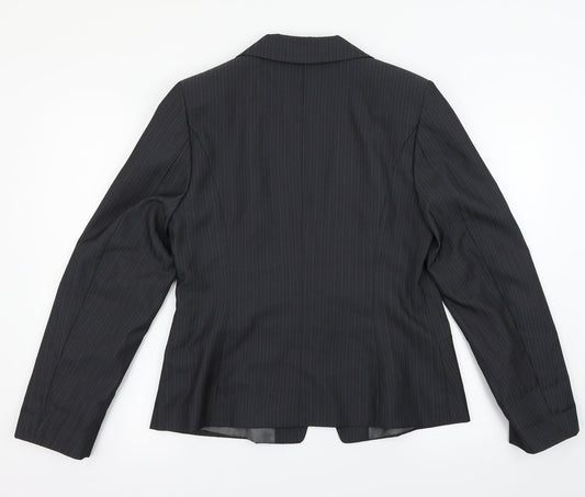 George Womens Grey Striped  Jacket Suit Jacket Size 14