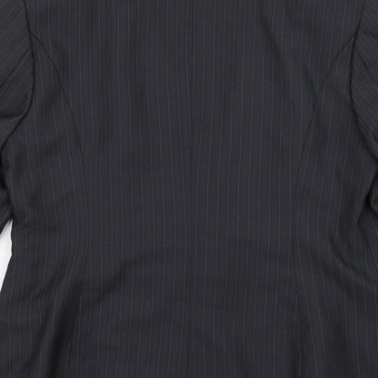 George Womens Grey Striped  Jacket Suit Jacket Size 14