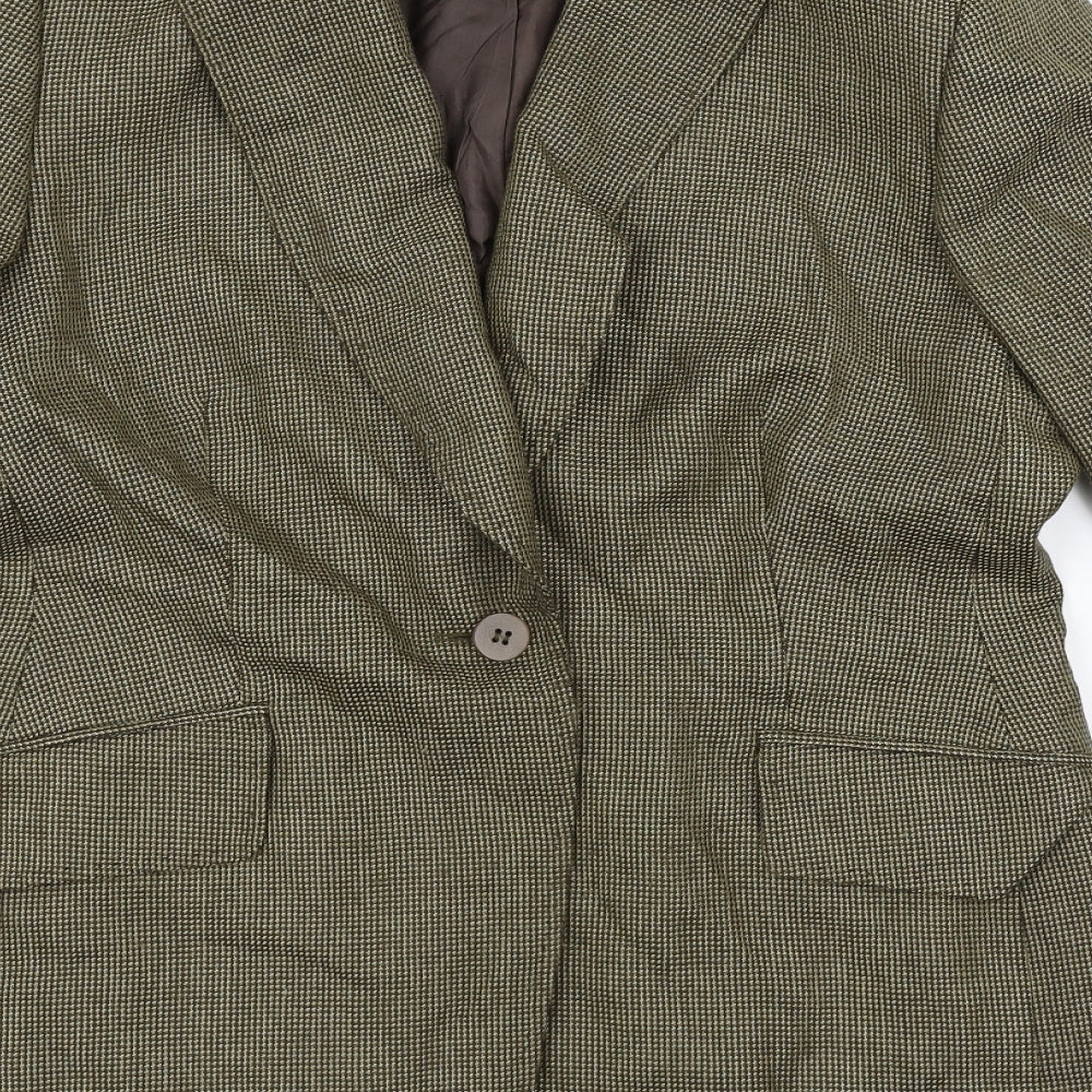 Womens UK Size 10 Planet Regular Yellow Suit Jacket
