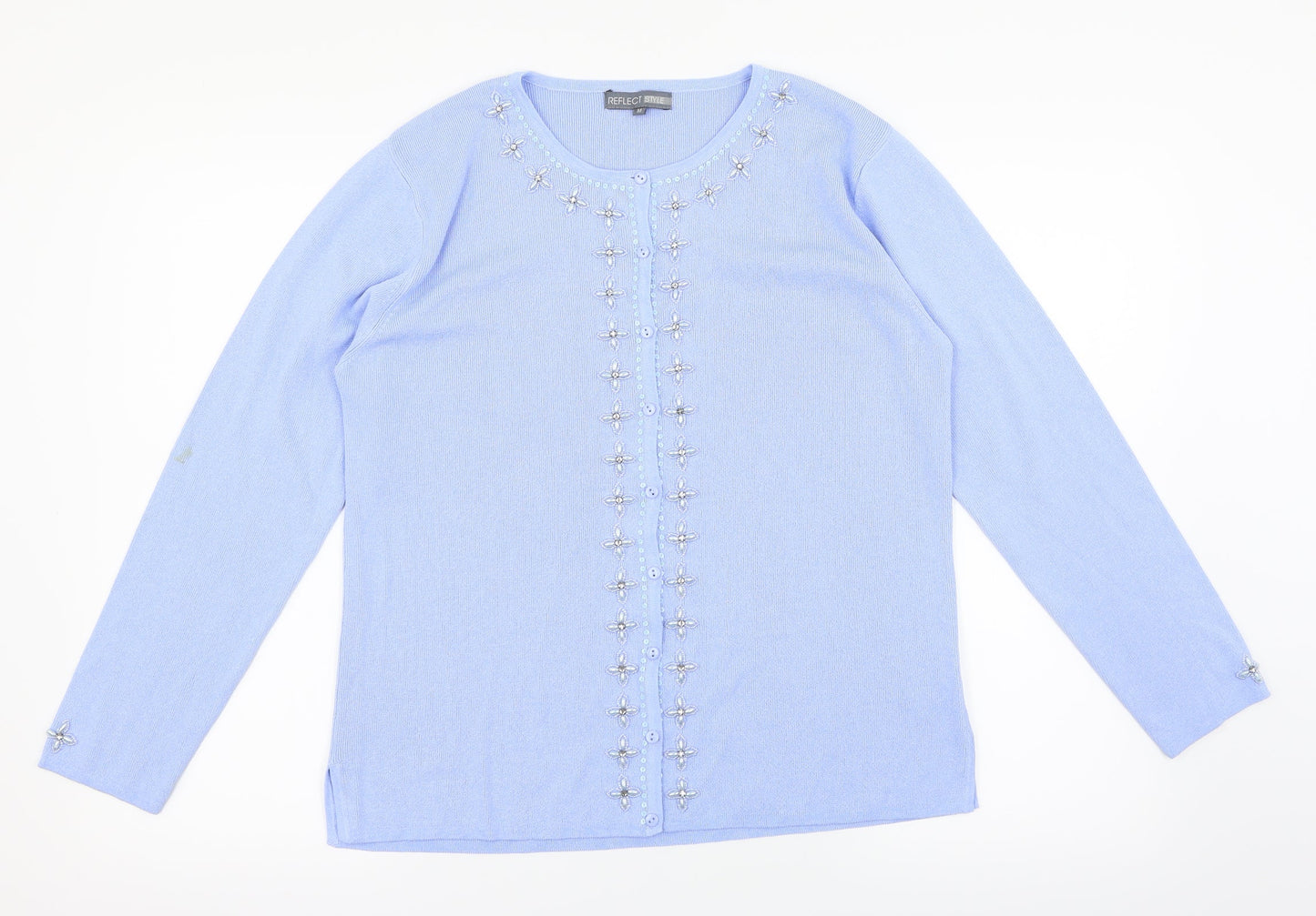 Reflect Style Womens Blue   Cardigan Jumper Size M