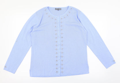 Reflect Style Womens Blue   Cardigan Jumper Size M