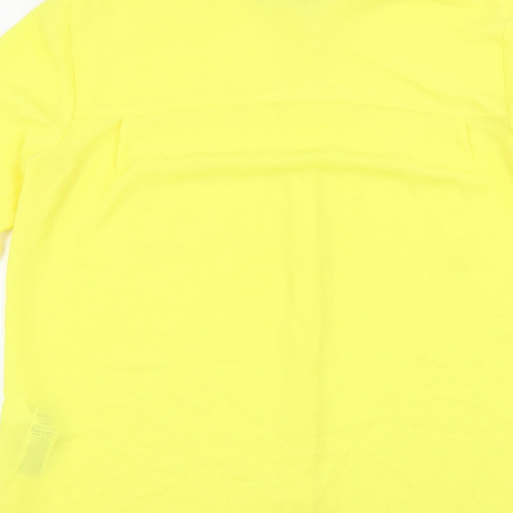 Womens UK Size 12 M&S Yellow Basic Button-Up