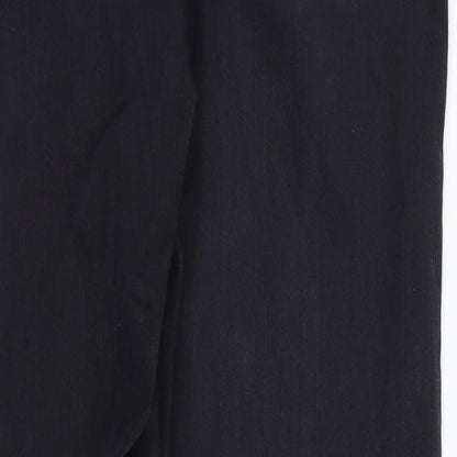 Topshop Womens Black Floral Denim Straight Jeans Size 30 in L32 in