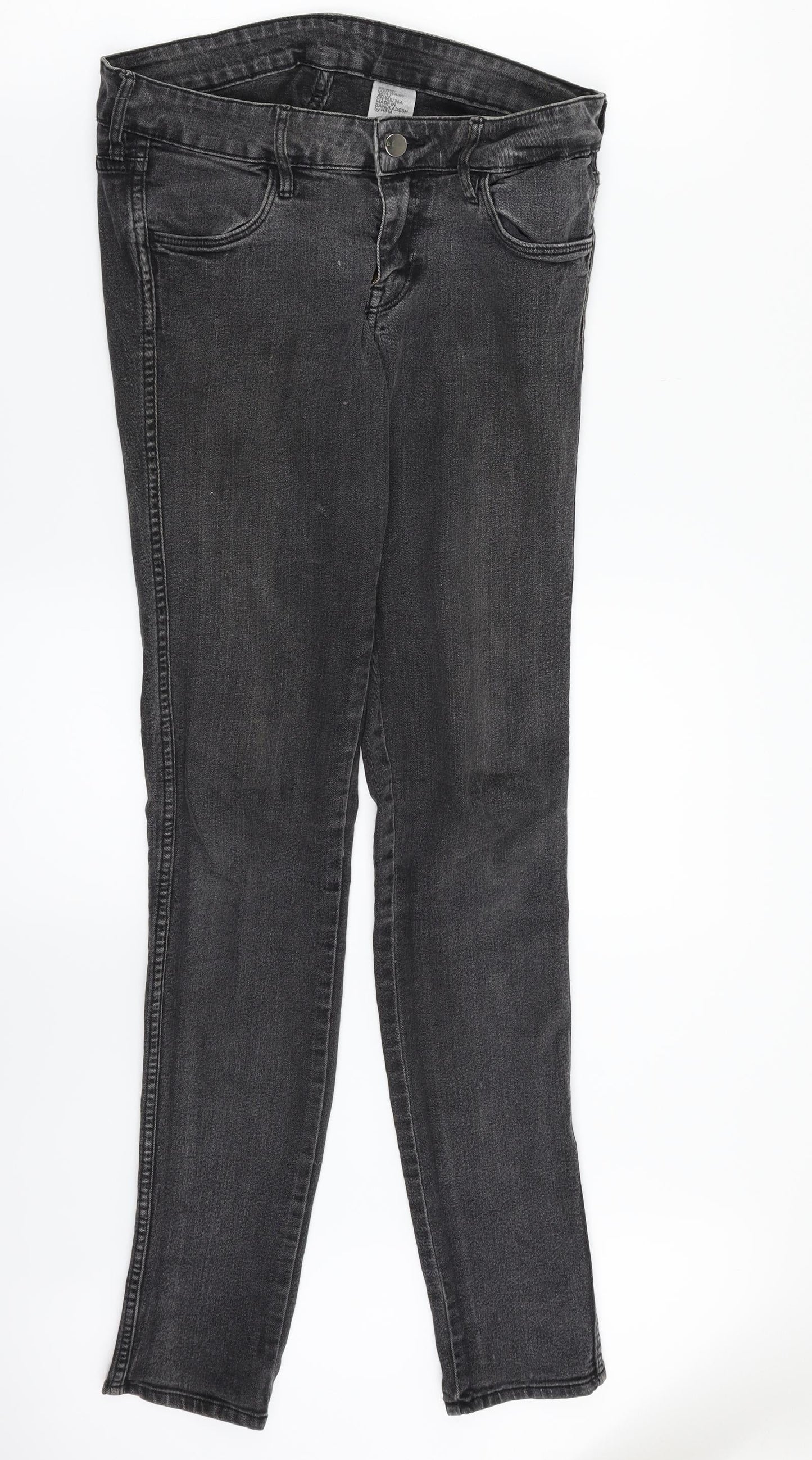 Womens UK Size 30 in H&M Regular Fit Skinny Black Jeans