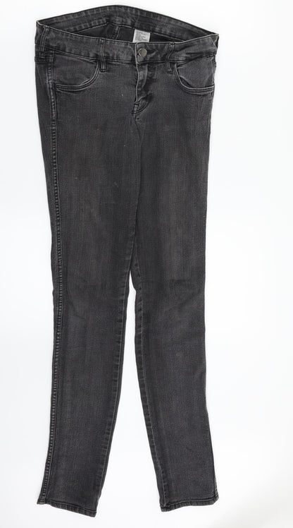 Womens UK Size 30 in H&M Regular Fit Skinny Black Jeans