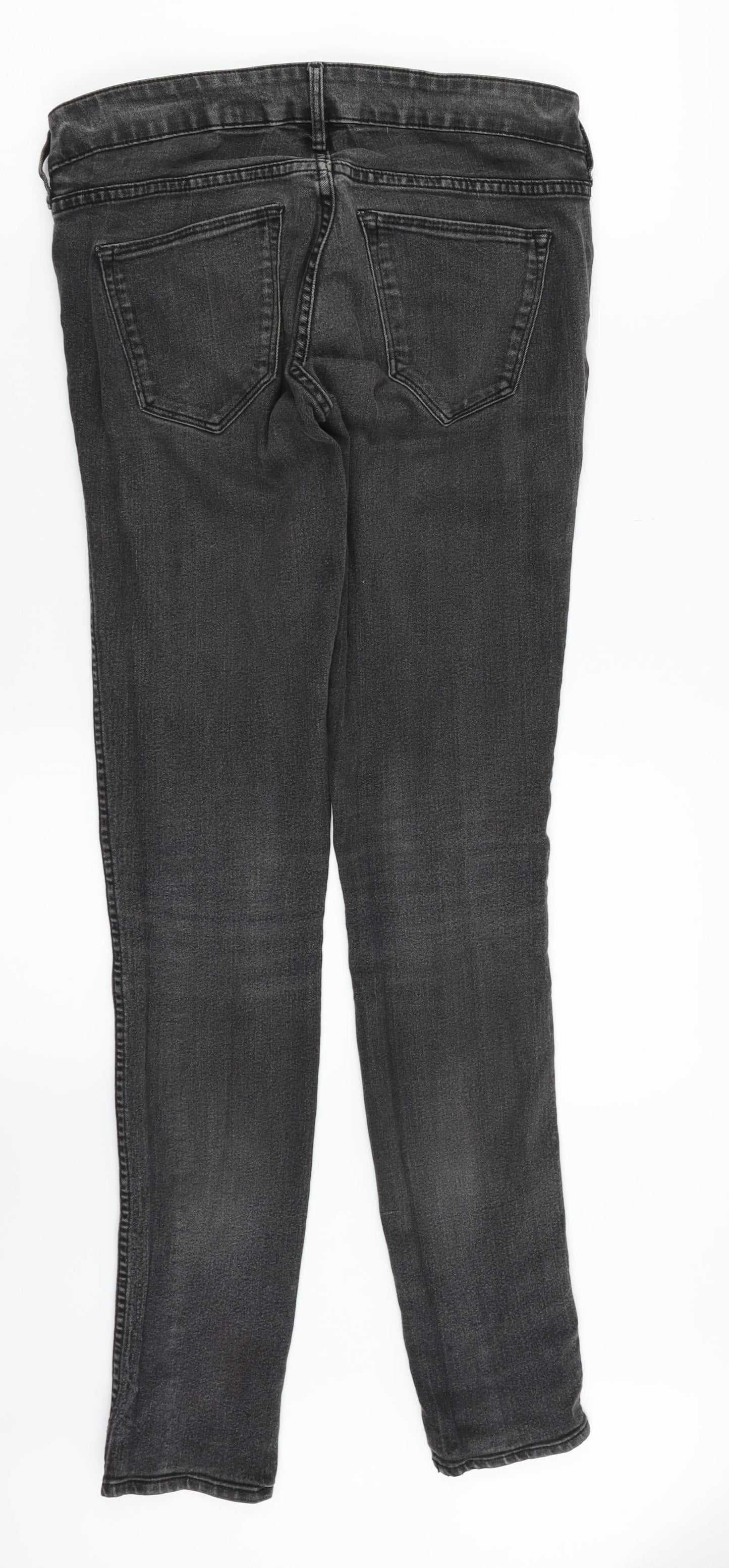 Womens UK Size 30 in H&M Regular Fit Skinny Black Jeans