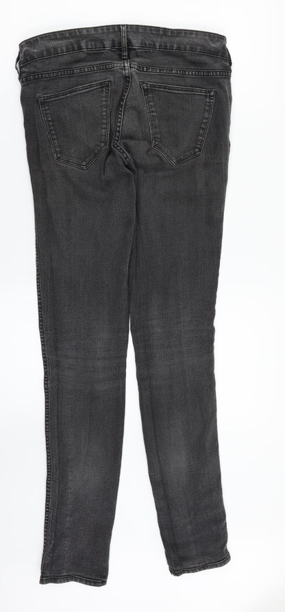 Womens UK Size 30 in H&M Regular Fit Skinny Black Jeans
