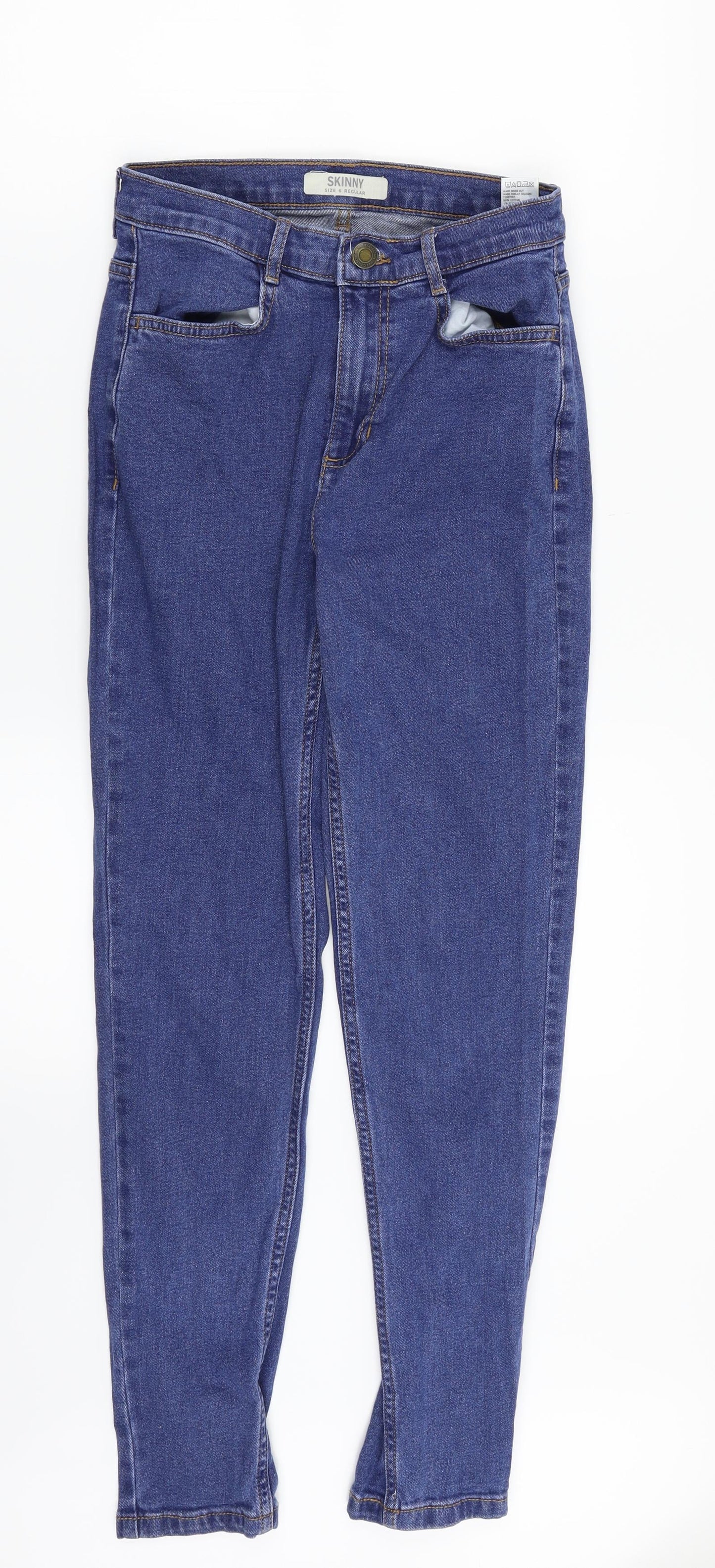 M&S Womens Blue  Denim Skinny Jeans Size 6 L27 in