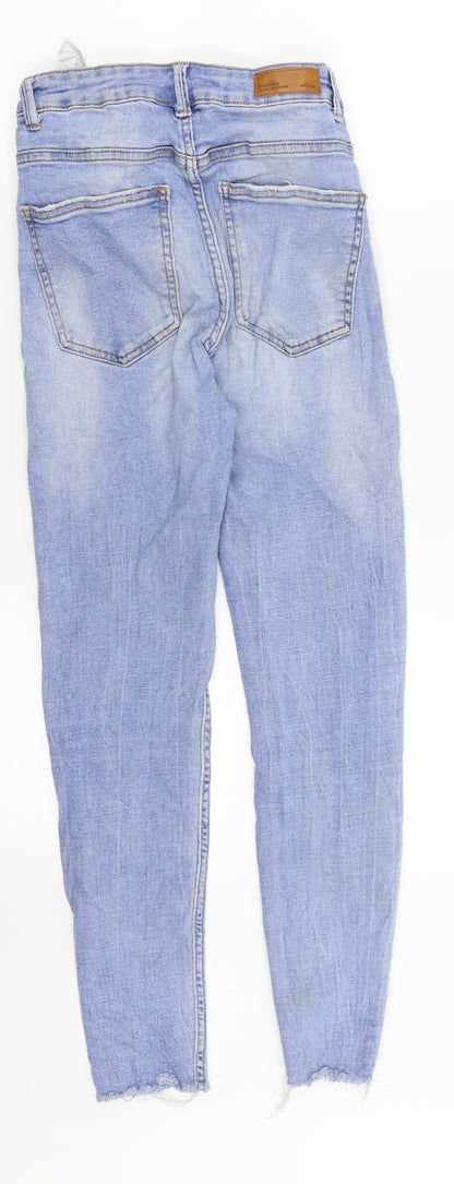 Bershka Womens Blue  Denim Skinny Jeans Size 8 L26 in