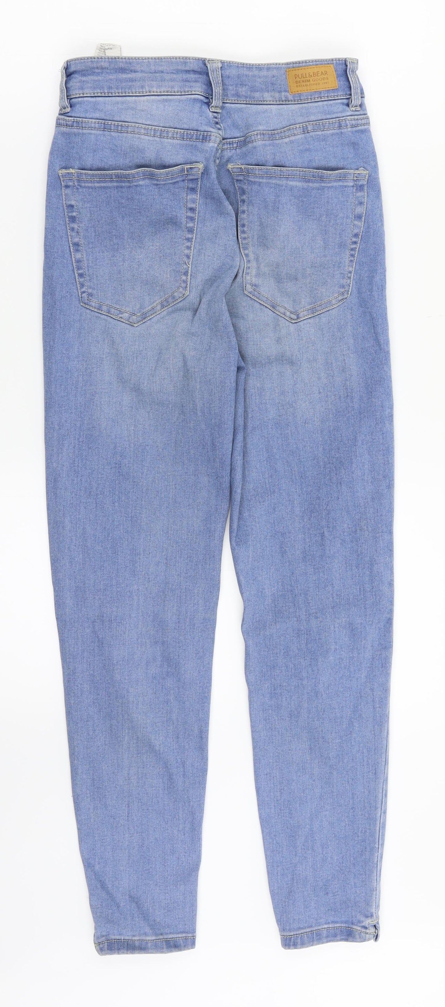 Pull&Bear Womens Blue  Denim Straight Jeans Size 8 L24 in
