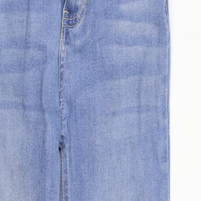 Pull&Bear Womens Blue  Denim Straight Jeans Size 8 L24 in