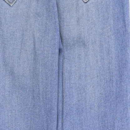 Pull&Bear Womens Blue  Denim Straight Jeans Size 8 L24 in