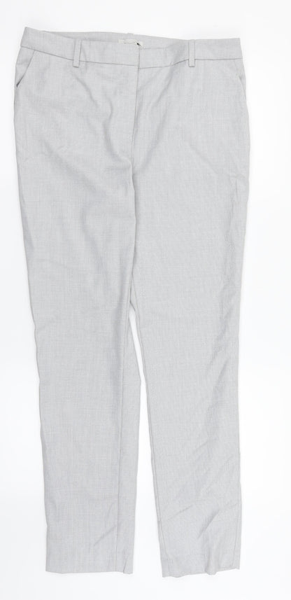 Womens UK Size 12 H&M Regular Fit Dress Pants Grey Trousers