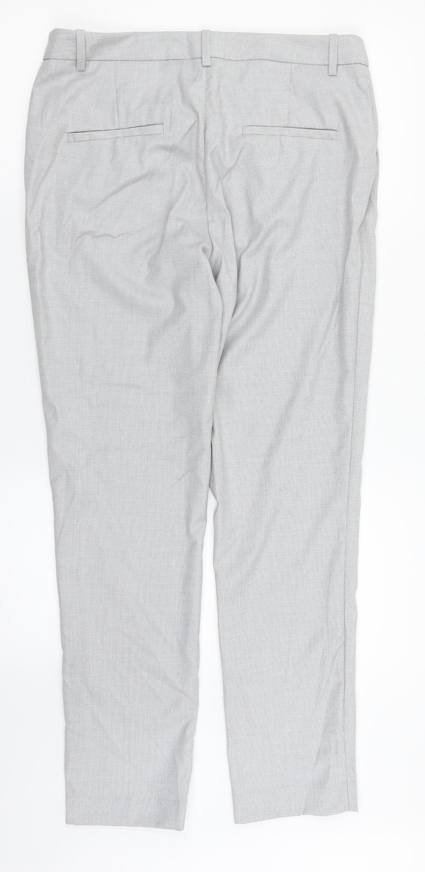 Womens UK Size 12 H&M Regular Fit Dress Pants Grey Trousers