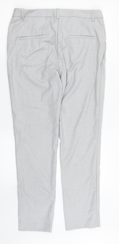 Womens UK Size 12 H&M Regular Fit Dress Pants Grey Trousers