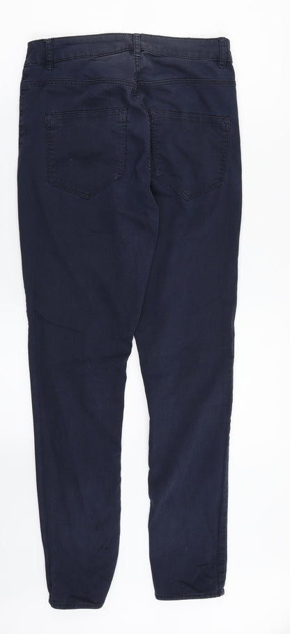 Womens UK Size 14 H&M Regular Fit Chino Blue Trousers
