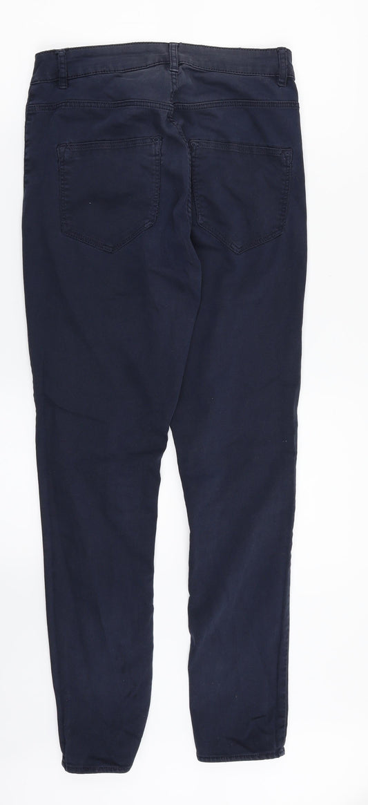 Womens UK Size 14 H&M Regular Fit Chino Blue Trousers