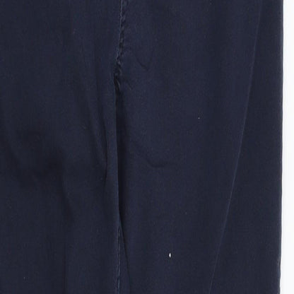 Womens UK Size 14 H&M Regular Fit Chino Blue Trousers