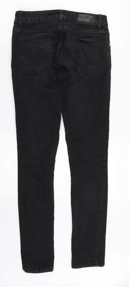 Never Denim Womens Black  Denim Straight Jeans Size 31 in L30 in