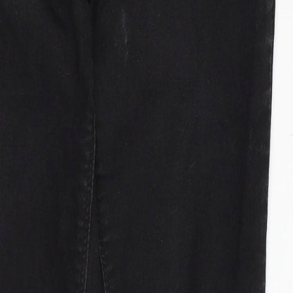 Never Denim Womens Black  Denim Straight Jeans Size 31 in L30 in