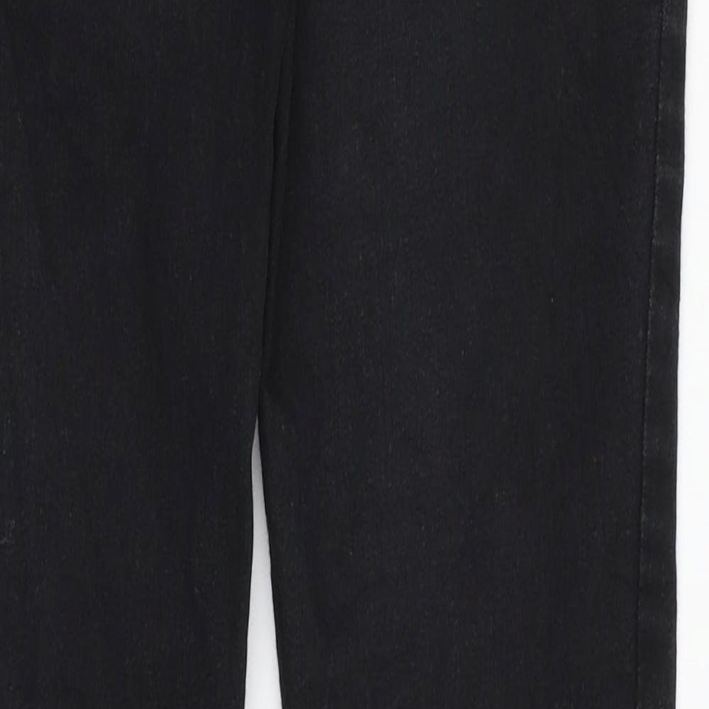 Never Denim Womens Black  Denim Straight Jeans Size 31 in L30 in