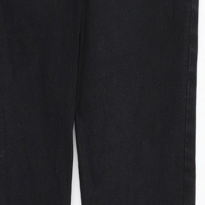 Never Denim Womens Black  Denim Straight Jeans Size 31 in L30 in