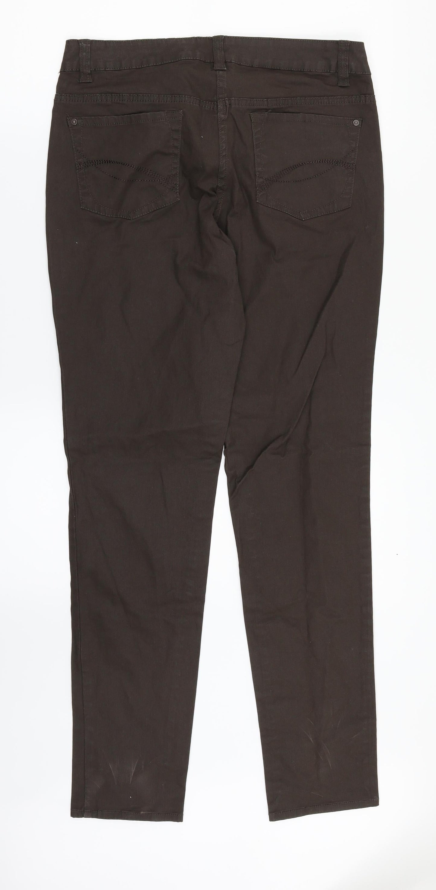 UpFashion Womens Brown   Trousers  Size 12 L31 in