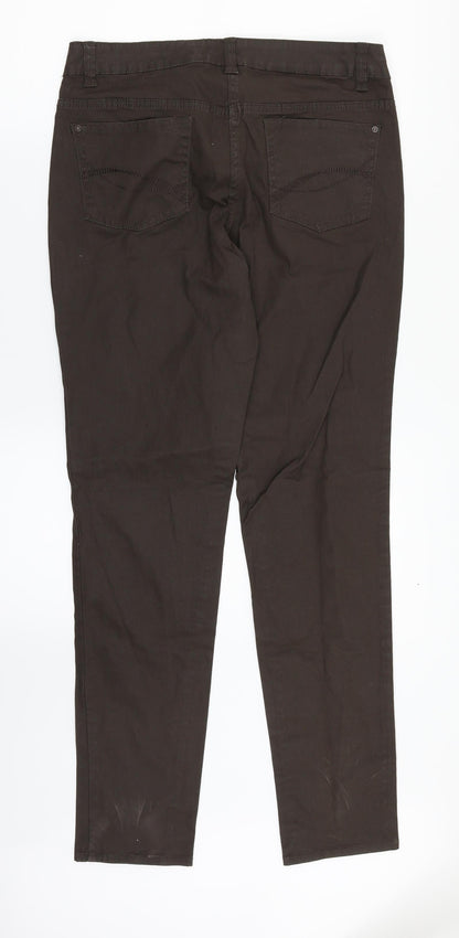 UpFashion Womens Brown   Trousers  Size 12 L31 in