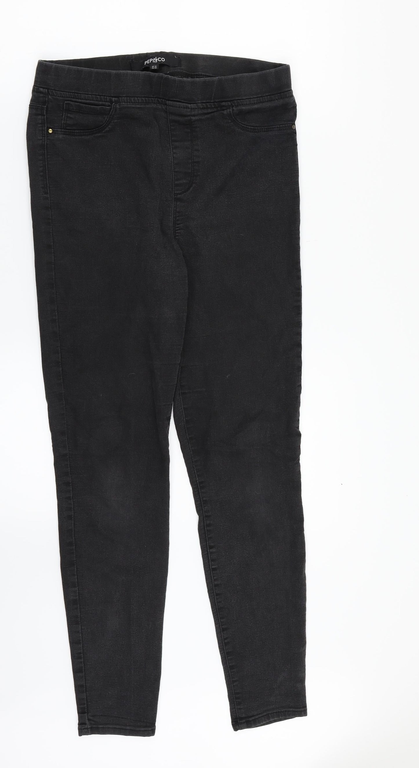 PEP&CO Womens Black   Jegging Jeans Size 10 L27 in
