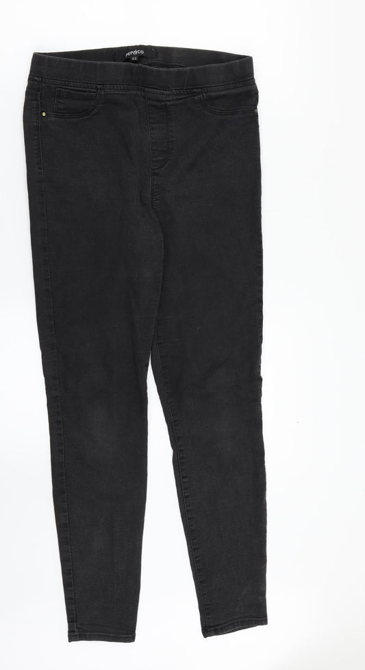 PEP&CO Womens Black   Jegging Jeans Size 10 L27 in